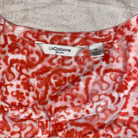Liz Claiborne New York Blouse Women’s Size XL 3/4 Sleeve - Picture 5 of 7